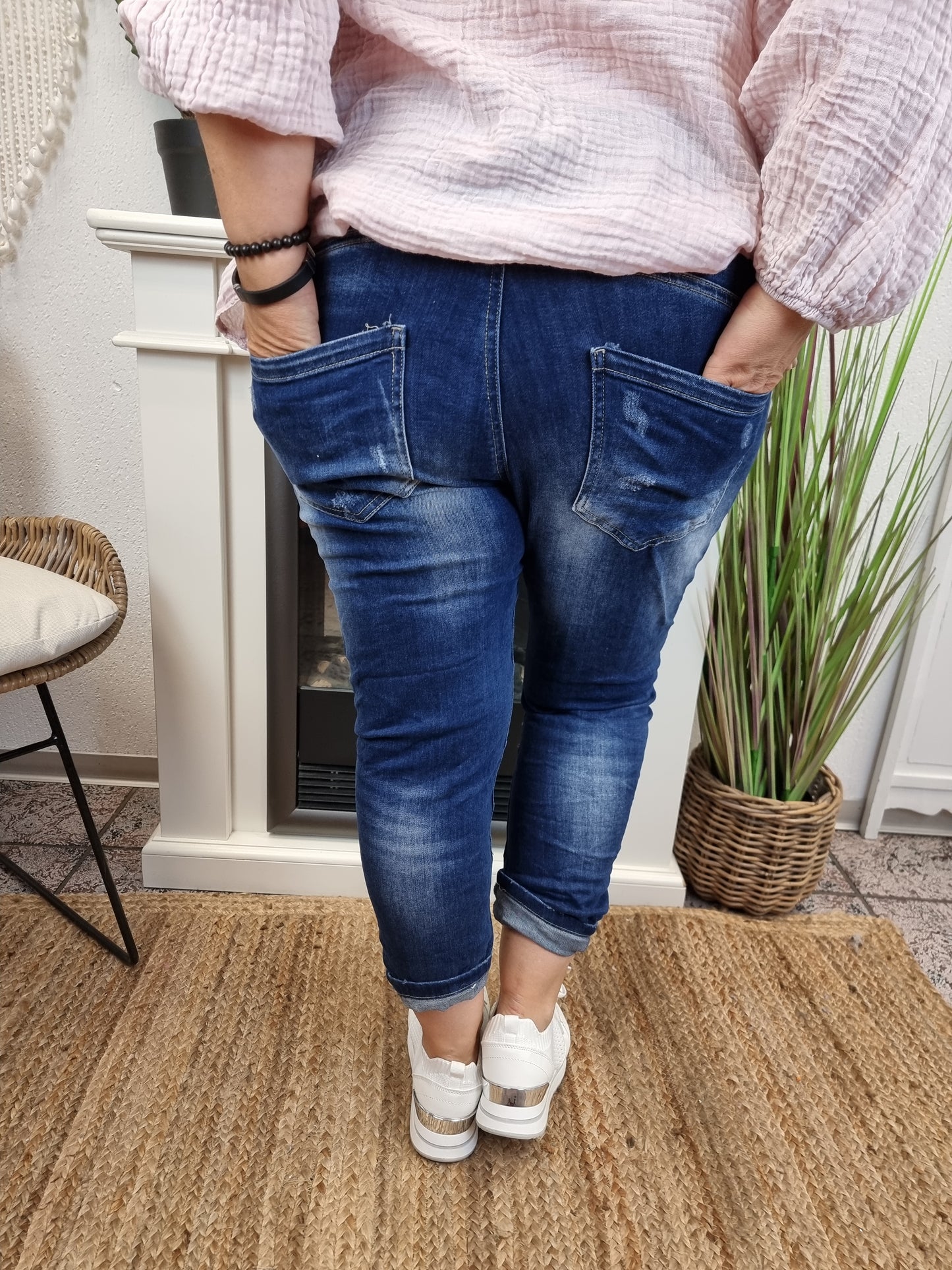 Jeans Melly MC-7260 Destroyed XS-XL mit Knöpfen