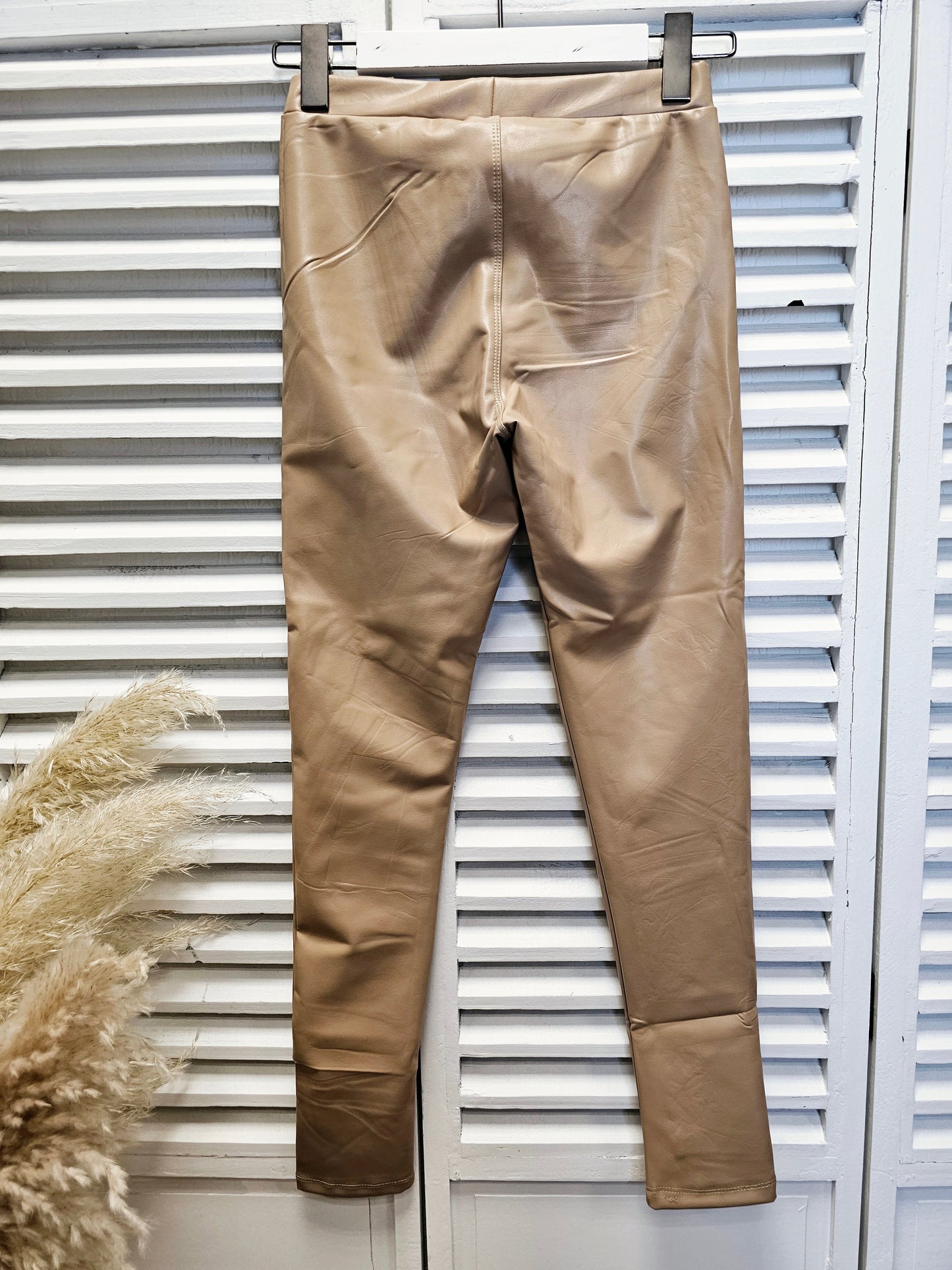 Zac&Zoe Leggings in Lederoptik mit Stretchbund in drei Farben