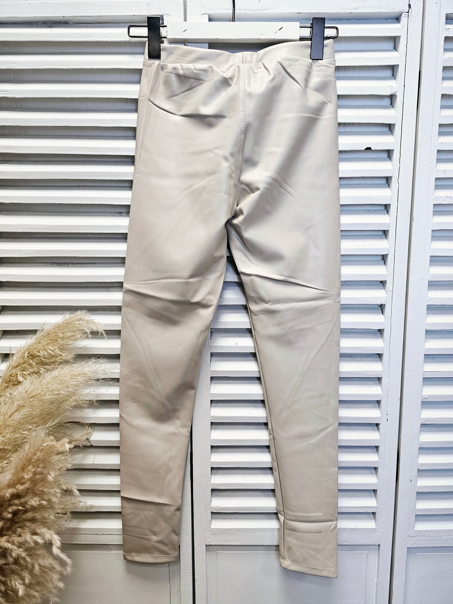 Zac&Zoe Leggings in Lederoptik mit Stretchbund in drei Farben