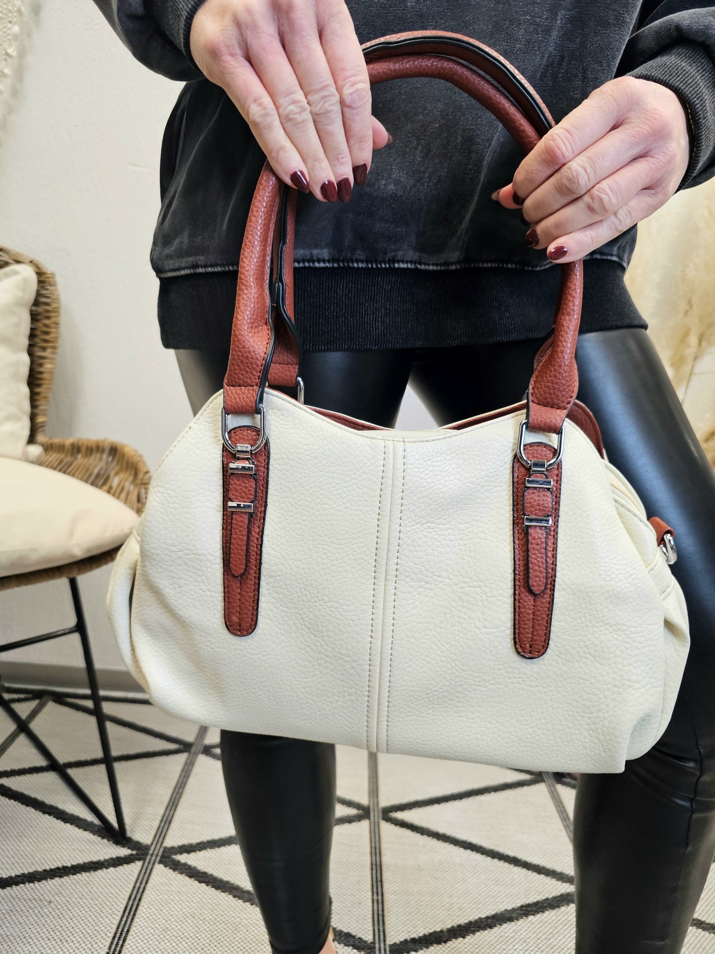 Handtasche veganes Leder in verschiedenen Farben
