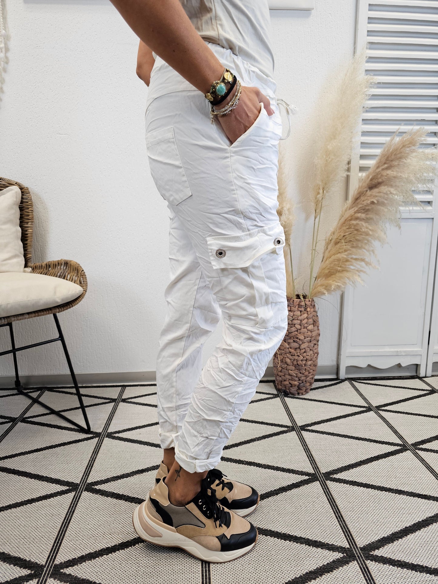 Cargo Jogpants weiß