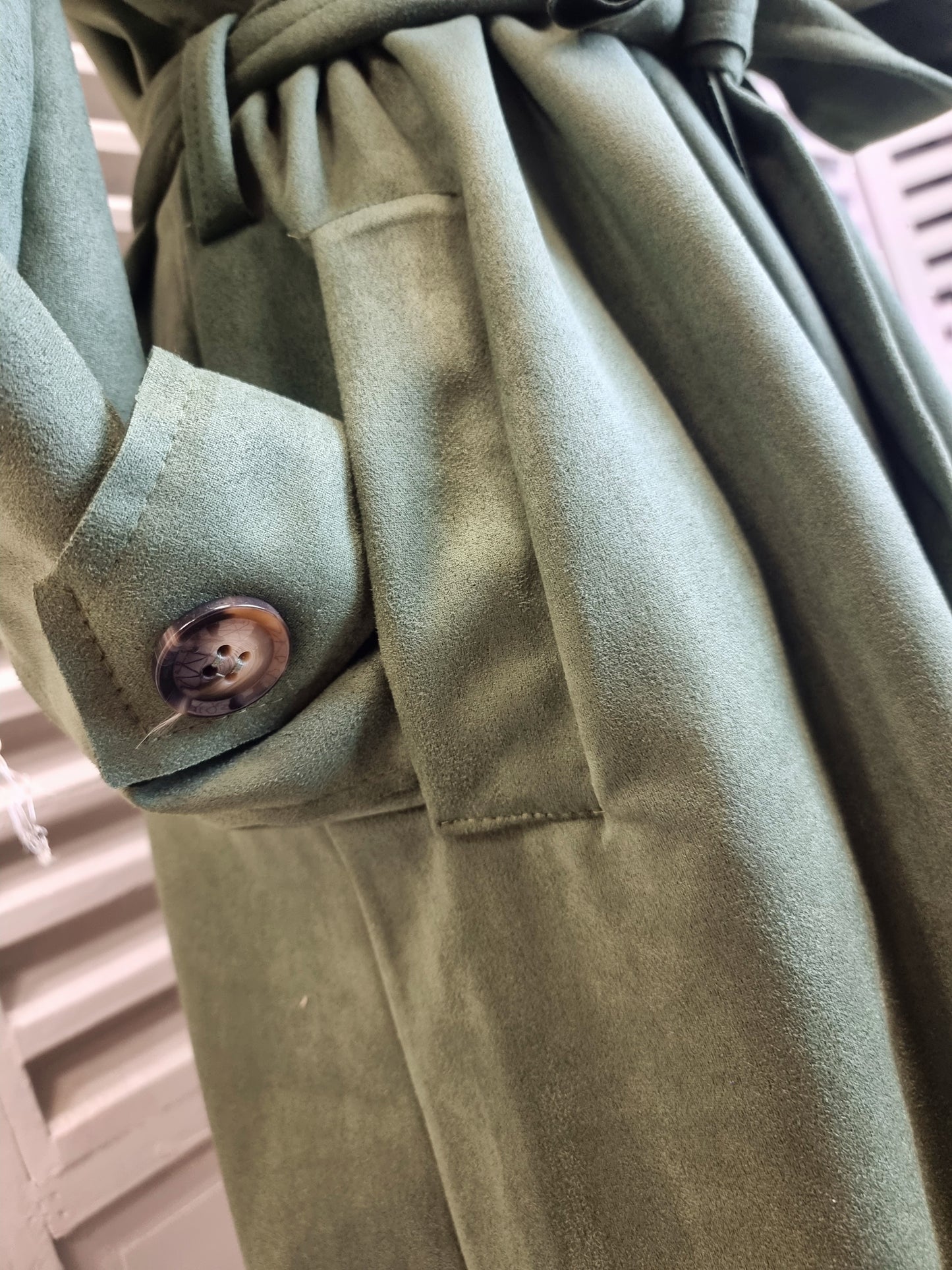 Trenchcoat Mantel Velourleder in verschiedenen Farben