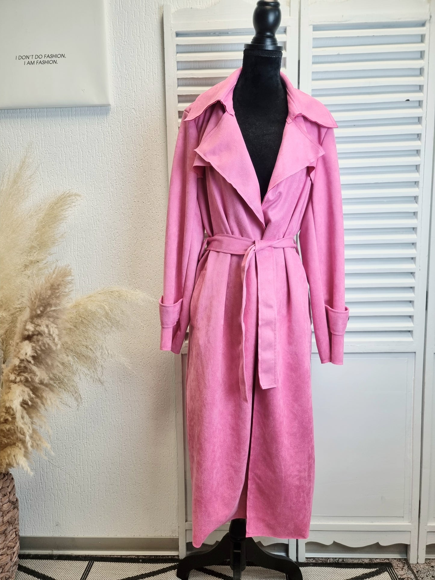 Trenchcoat Mantel Velourleder in verschiedenen Farben