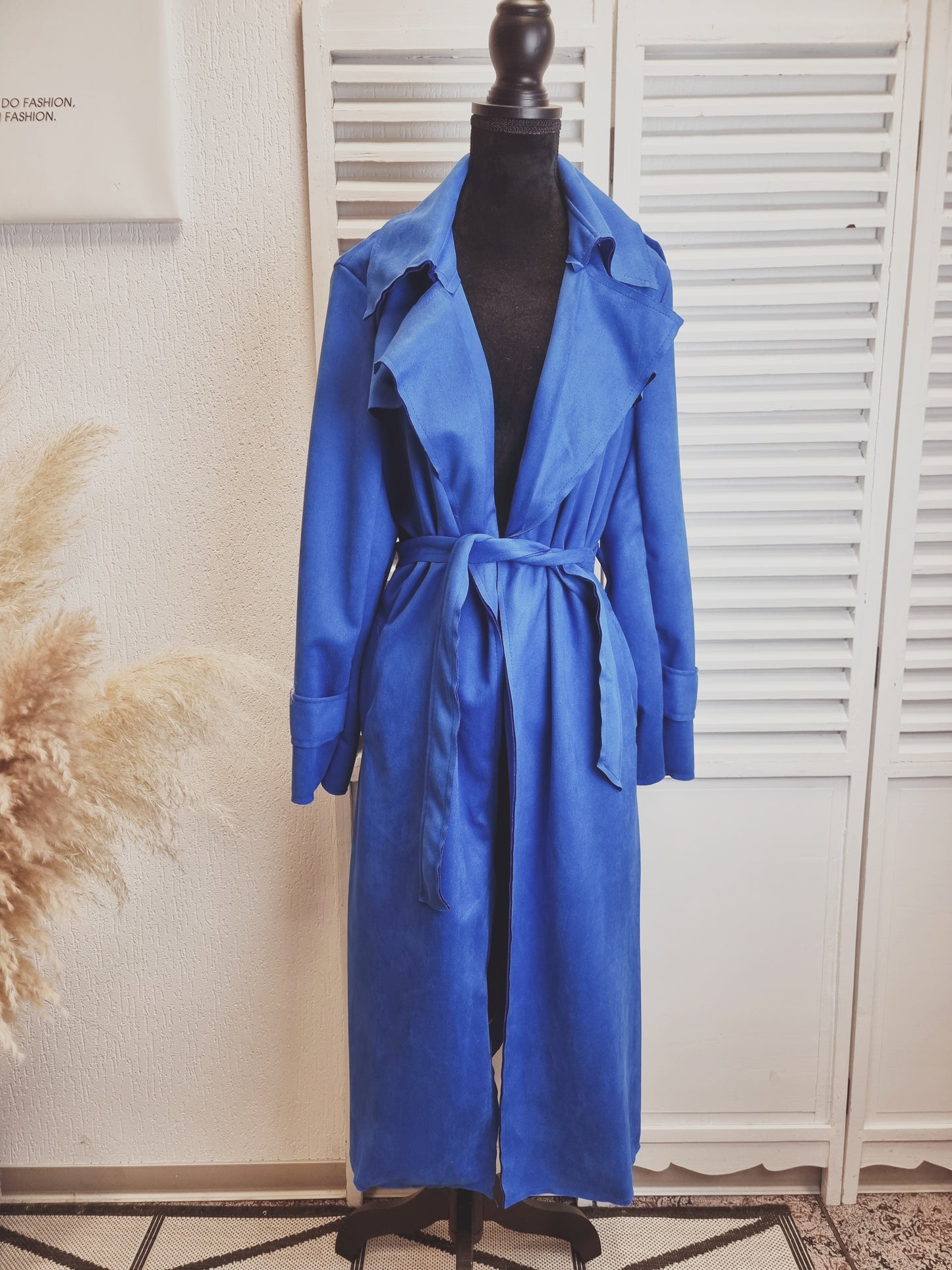 Trenchcoat Mantel Velourleder in verschiedenen Farben