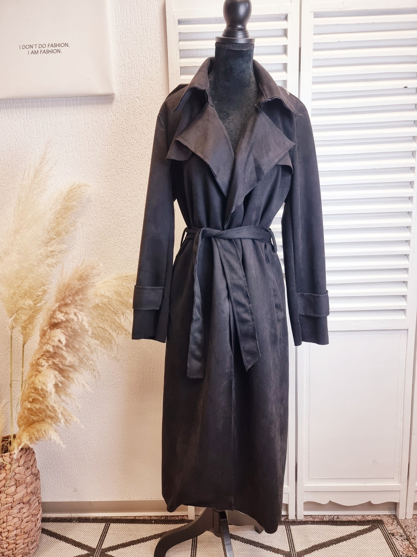 Trenchcoat Mantel Velourleder in verschiedenen Farben