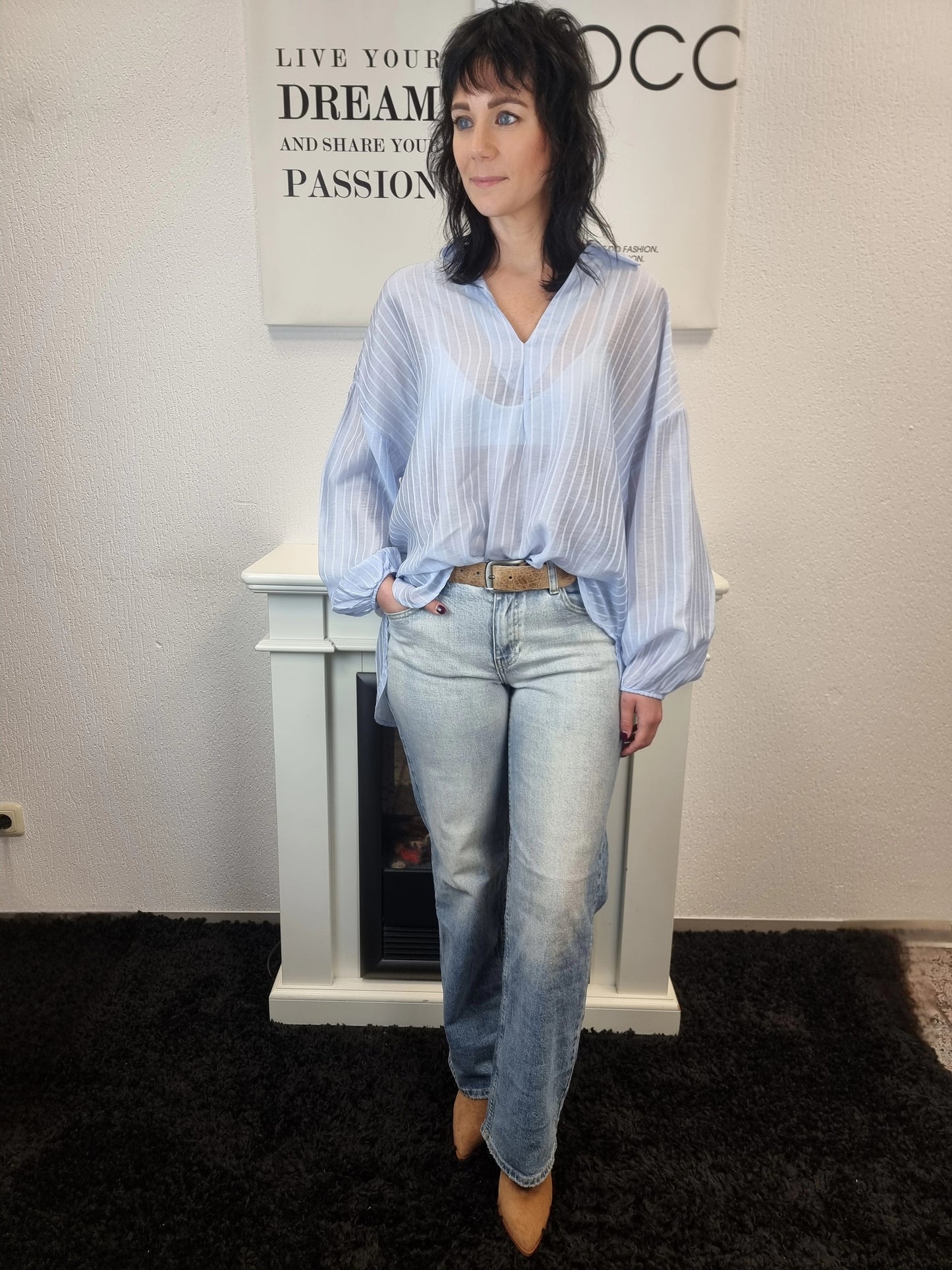 Jeans Wide Leg Washed Out Sexy Woman SW1415