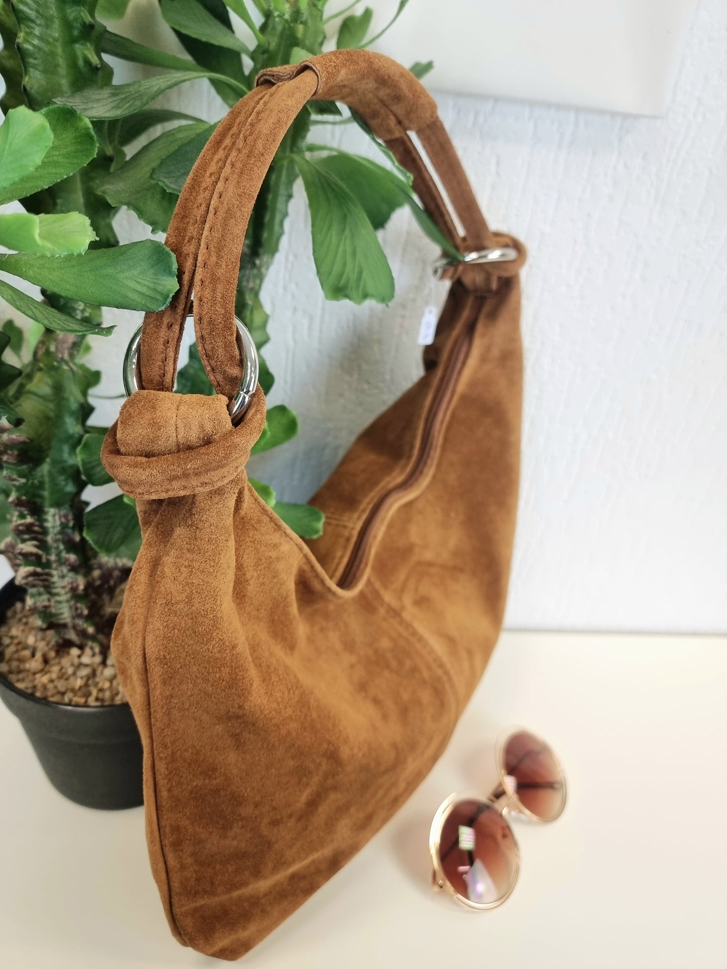Wildleder Schultertasche, Wildledertasche, Shopper, in verschiedenen Farben Größe 1