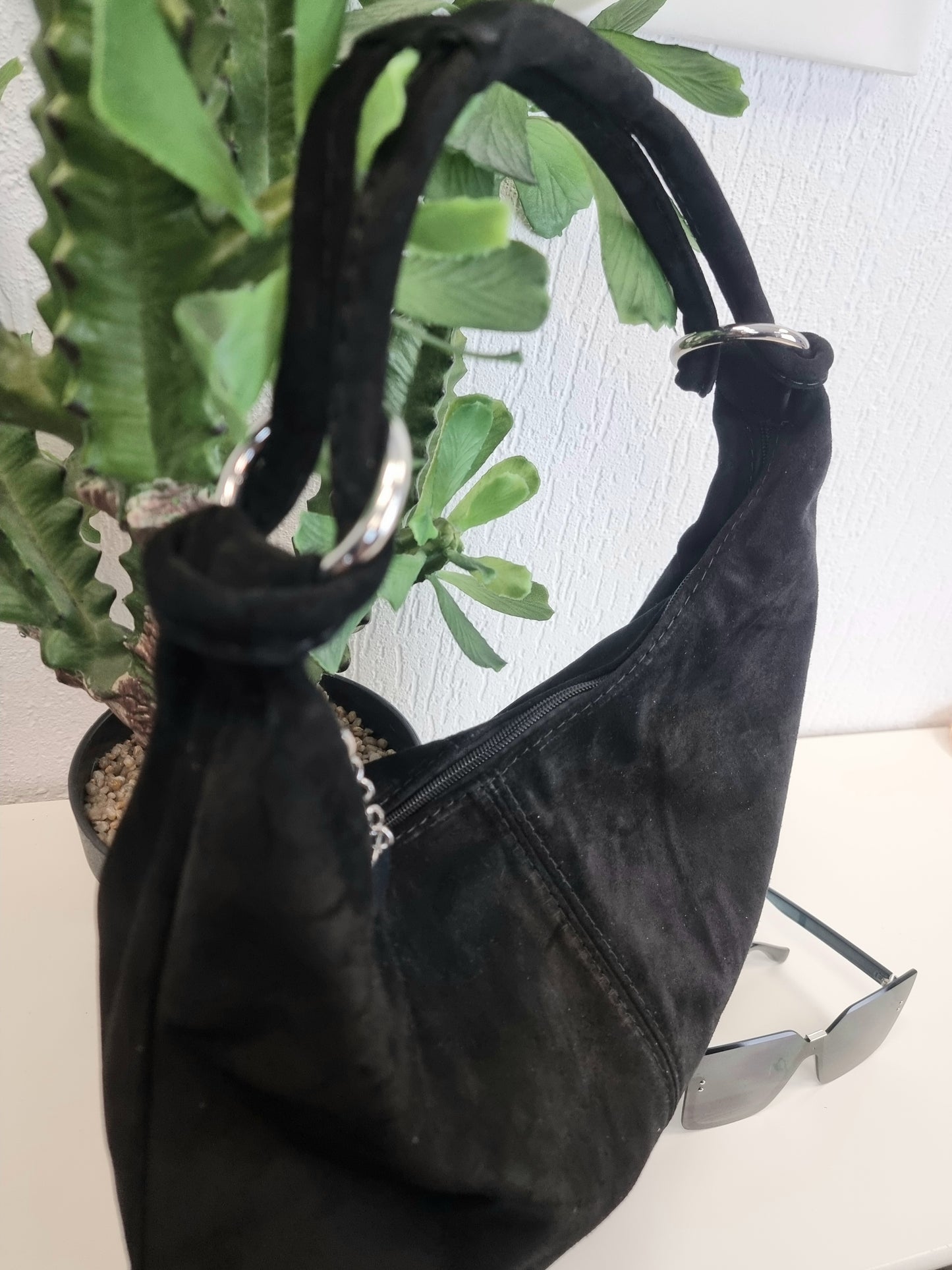 Wildleder Schultertasche, Wildledertasche, Shopper, in verschiedenen Farben Größe 1