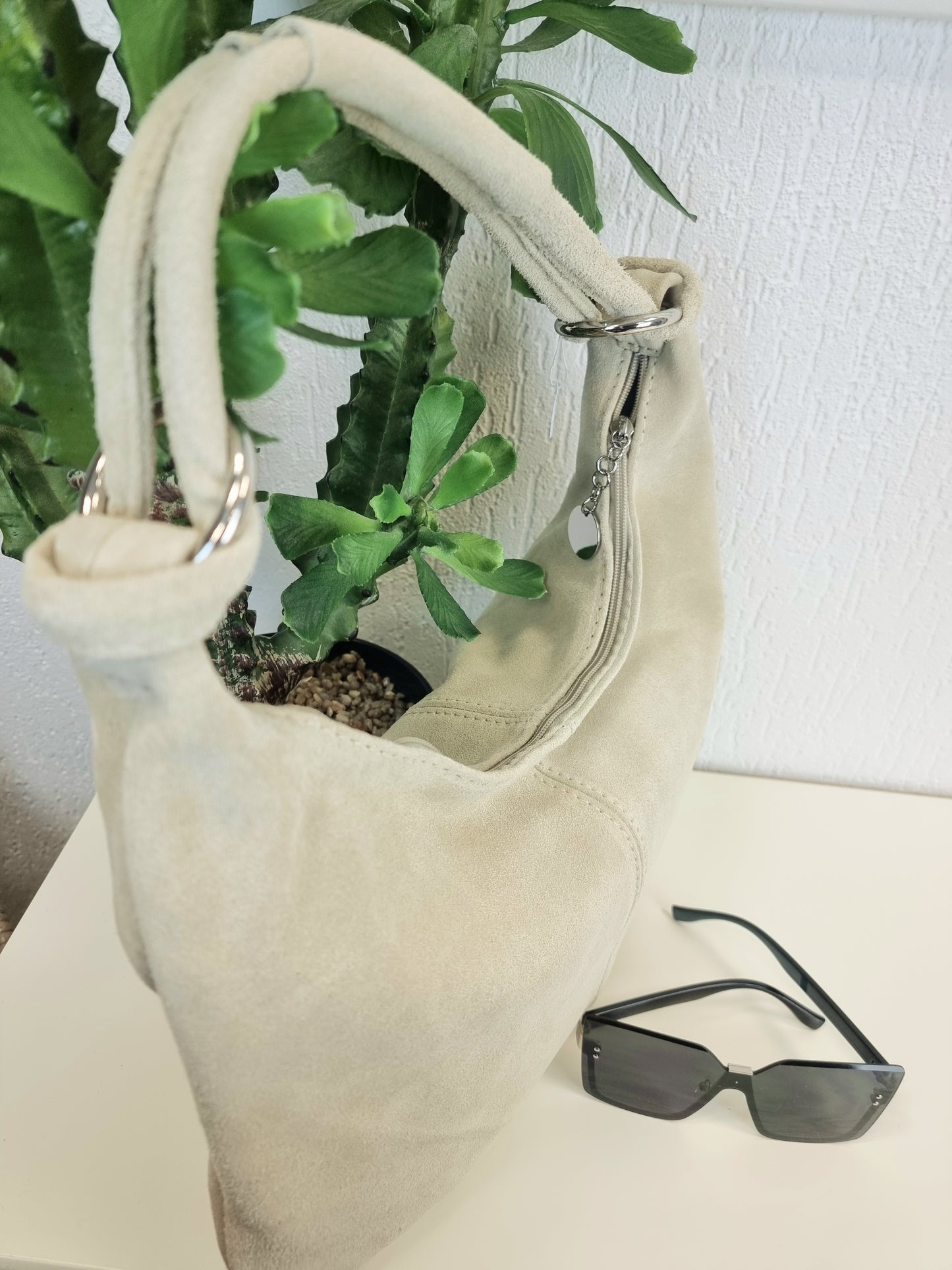 Wildleder Schultertasche, Wildledertasche, Shopper, in verschiedenen Farben Größe 1
