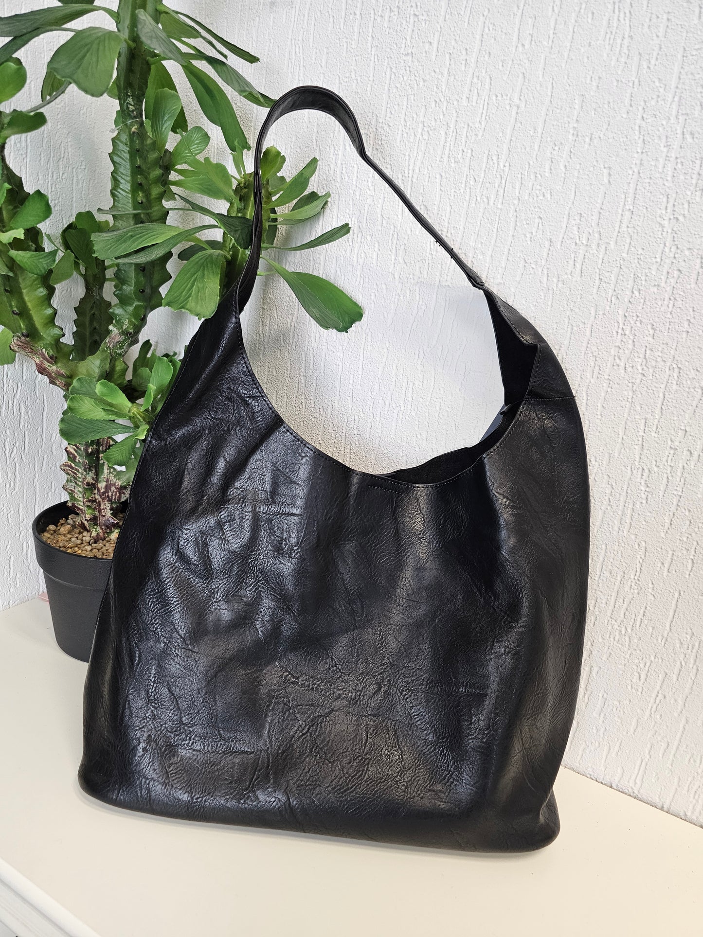 2 in einem , Shopper mir Zusätzlicher kleinen Tasche Vintage Veganes Leder in verschiedenen Farben