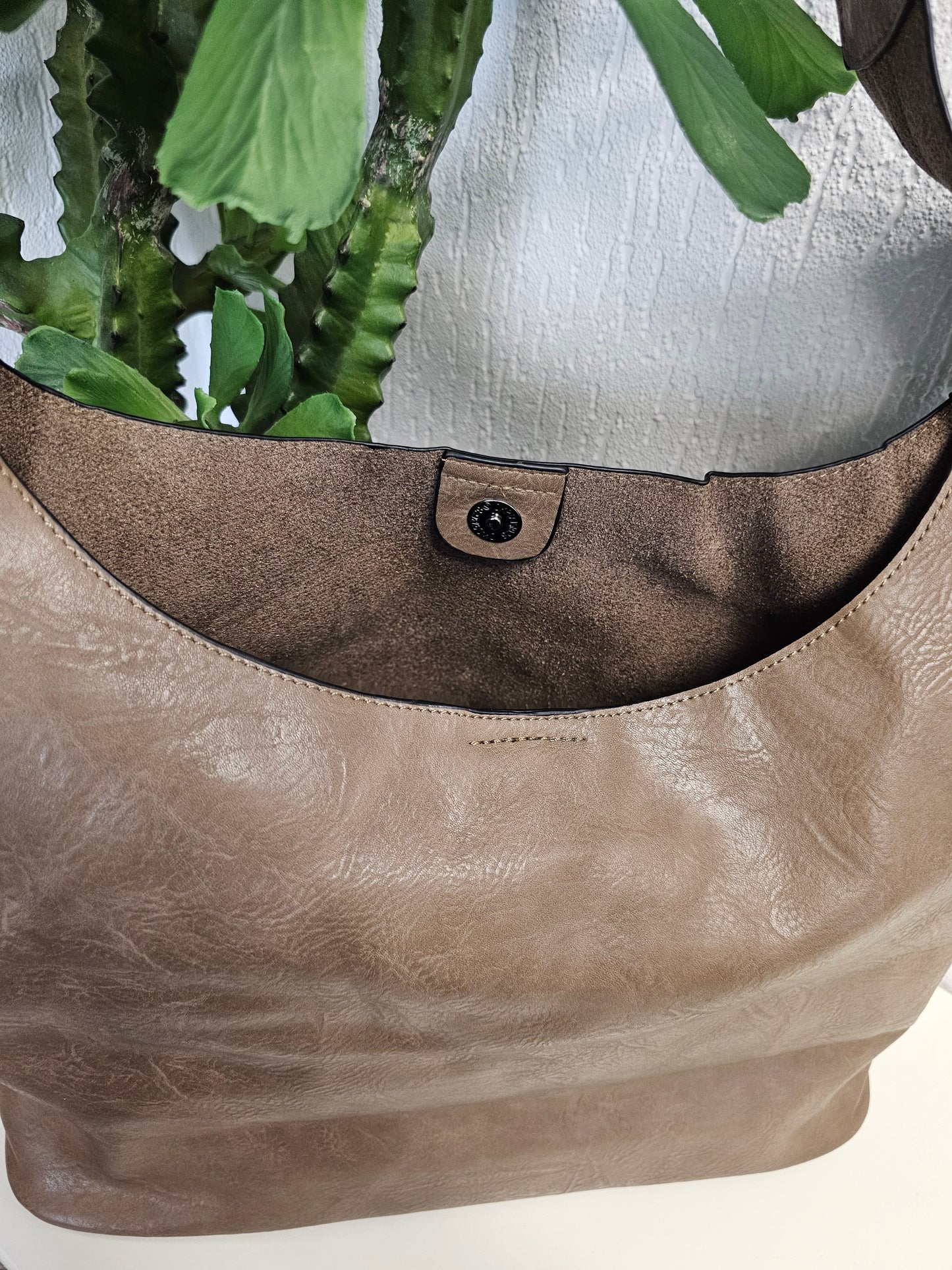 2 in einem , Shopper mir Zusätzlicher kleinen Tasche Vintage Veganes Leder in verschiedenen Farben