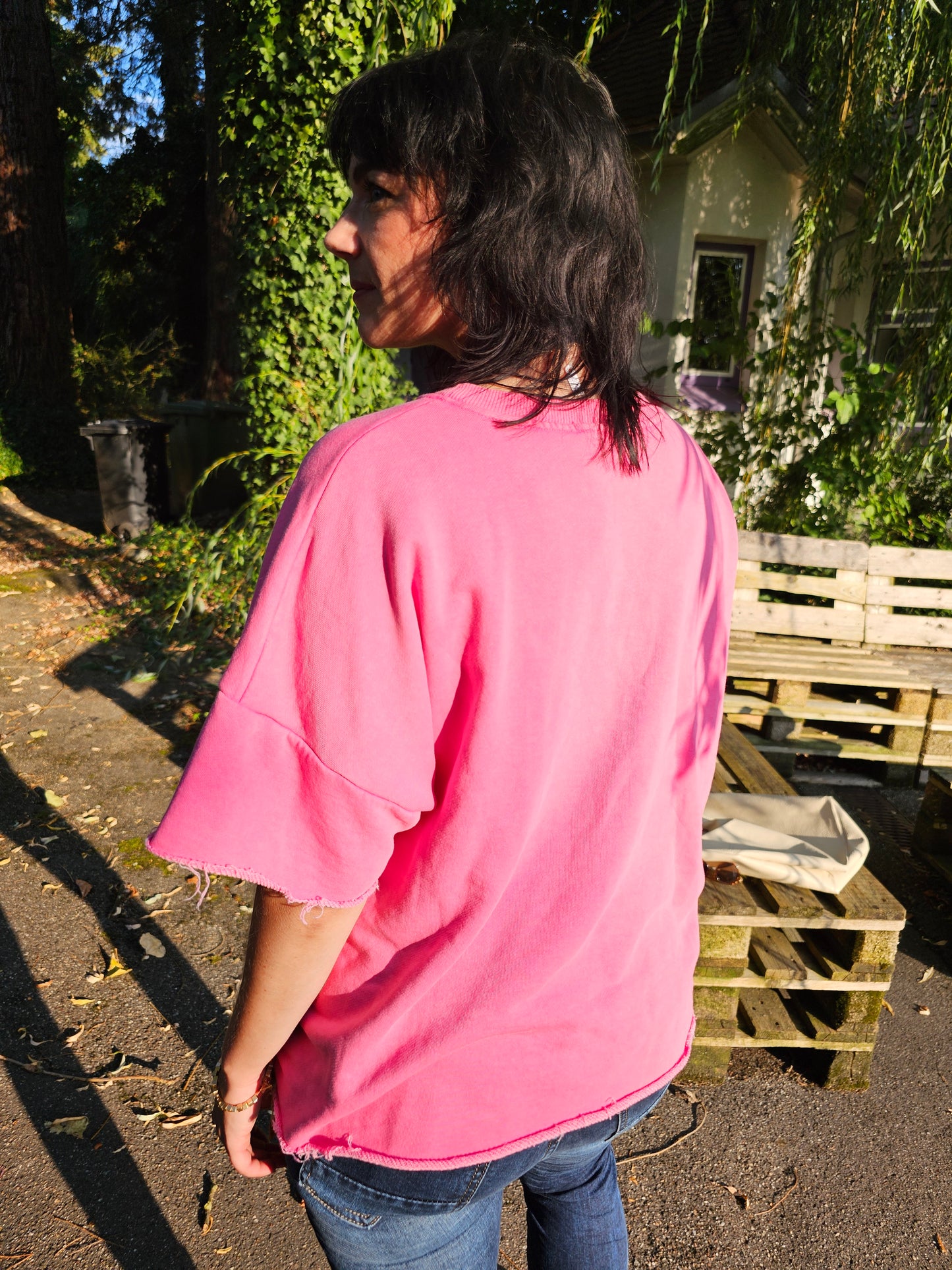 Sweat-Shirt Kurzarm "LA" in verschiedenen Farben