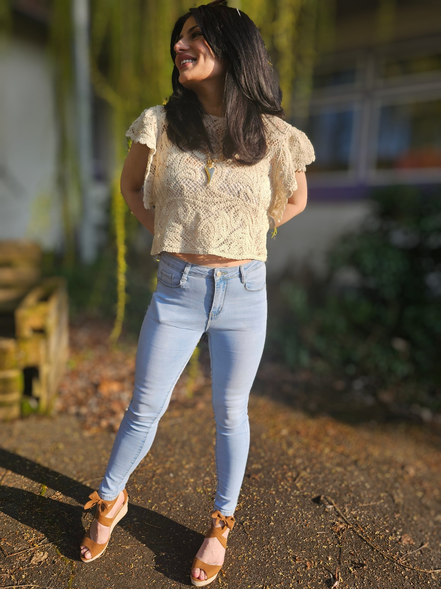 Damen Push - Up Jeans - Skinny - Fit Röhrenjeans