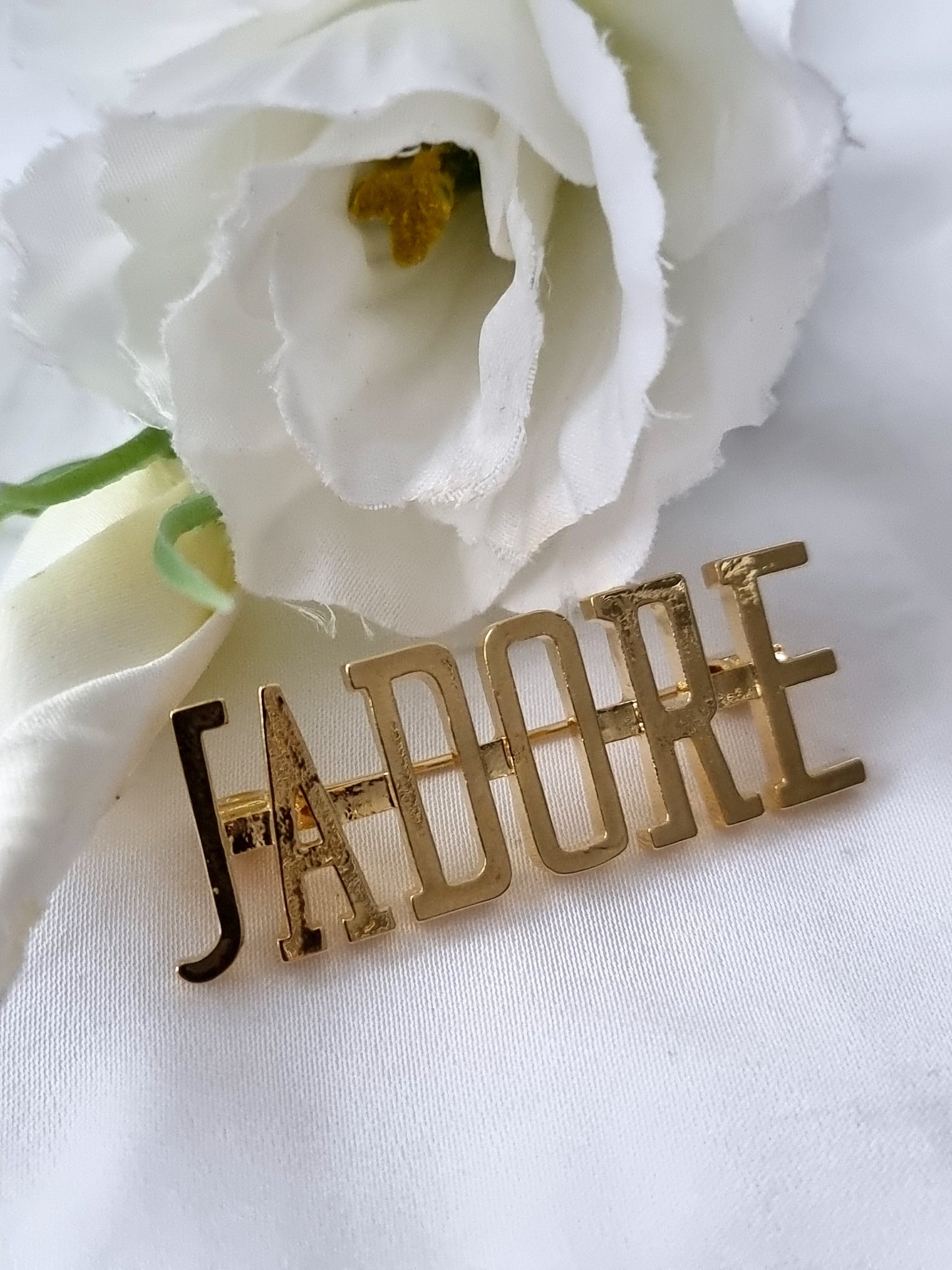 Edelstahlbrosche " Jardore " in Gold