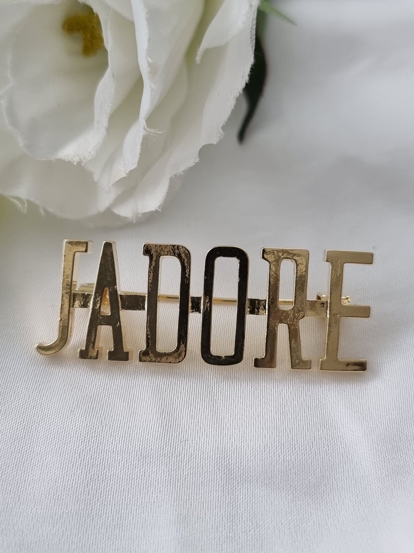 Edelstahlbrosche " Jardore " in Gold