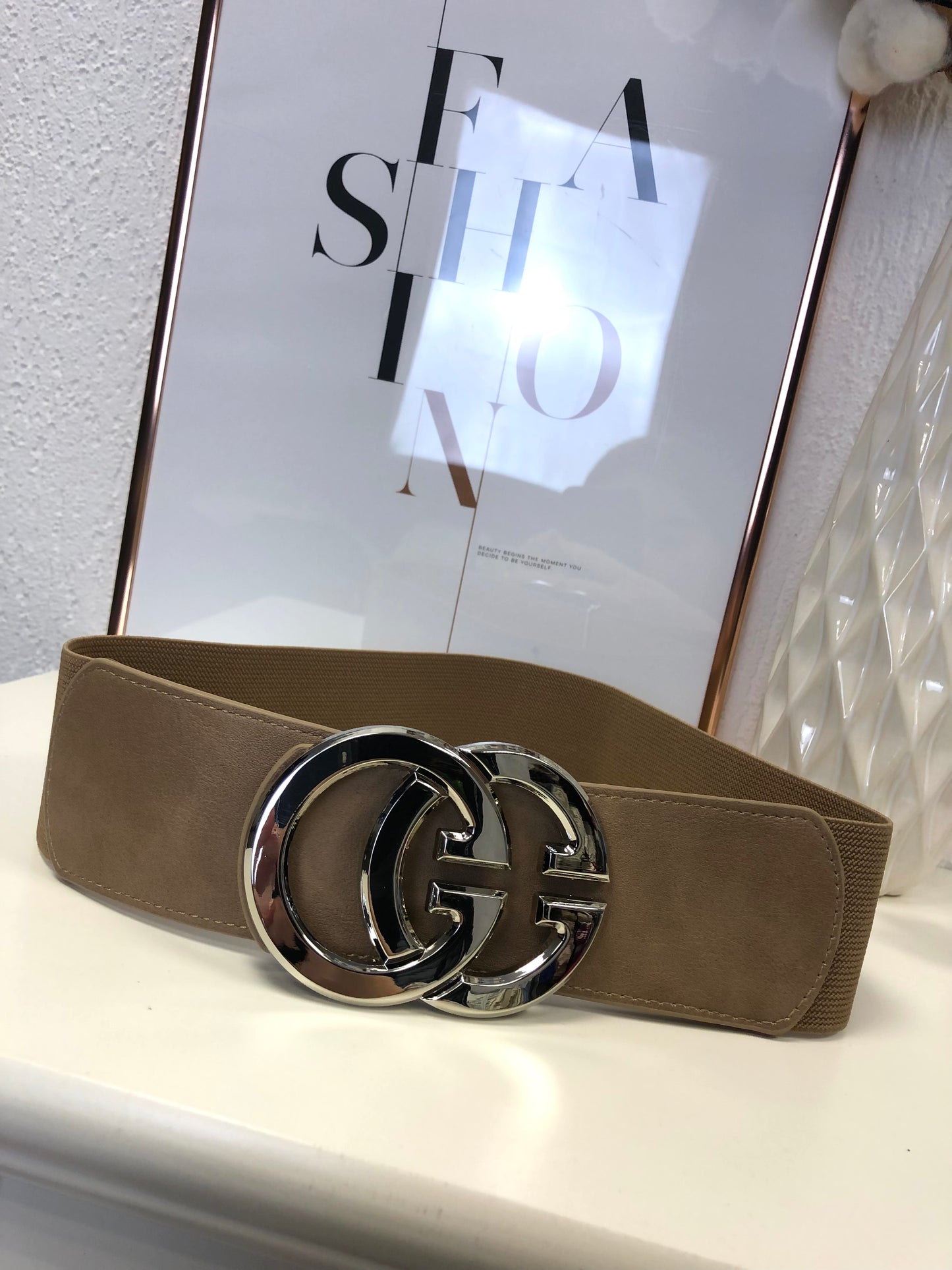 Stretchgürtel mit Silbener-Schliesse in verschiedenen Farben