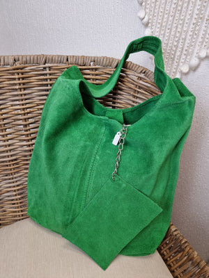 Wildledertasche Schultertasche mit kleiner Tasche in verschiedenen Farben