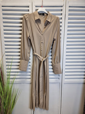Kleid im Hemdblusenstil in 2 verschiedenen Farben