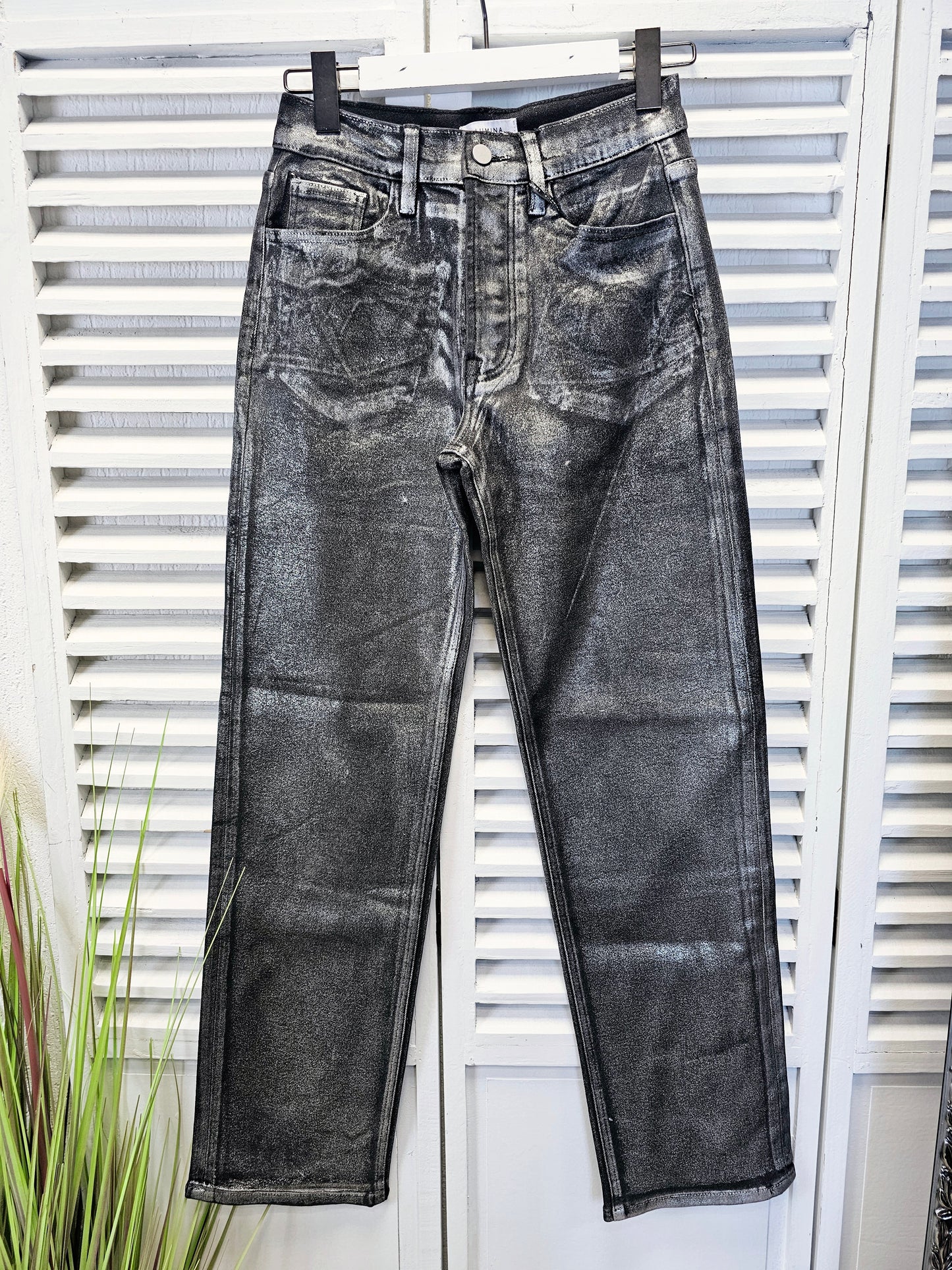 Grau-Silber mellierte Jeans Lumina