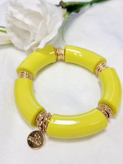 Dickes elastisches Armband mit Gold in verschiedenen Farben