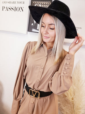 Kleid im Hemdblusenstil in 2 verschiedenen Farben