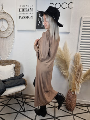 Kleid im Hemdblusenstil in 2 verschiedenen Farben
