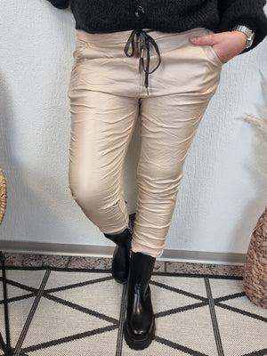 Jogpants in Lederoptik in verschiedenen Farben Onesize