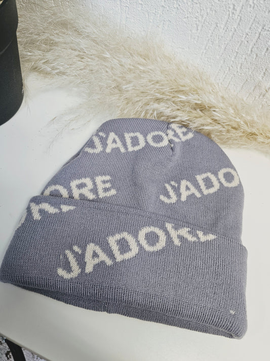 Graue Mütze J'Adore