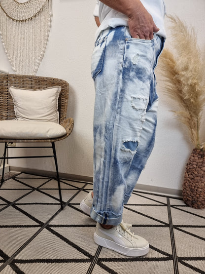 Boyfriend-Jeans mit breitem Umschlag Sexy Woman H5068