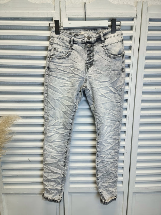 Verwaschene graue Jewelly Jeans JP26110