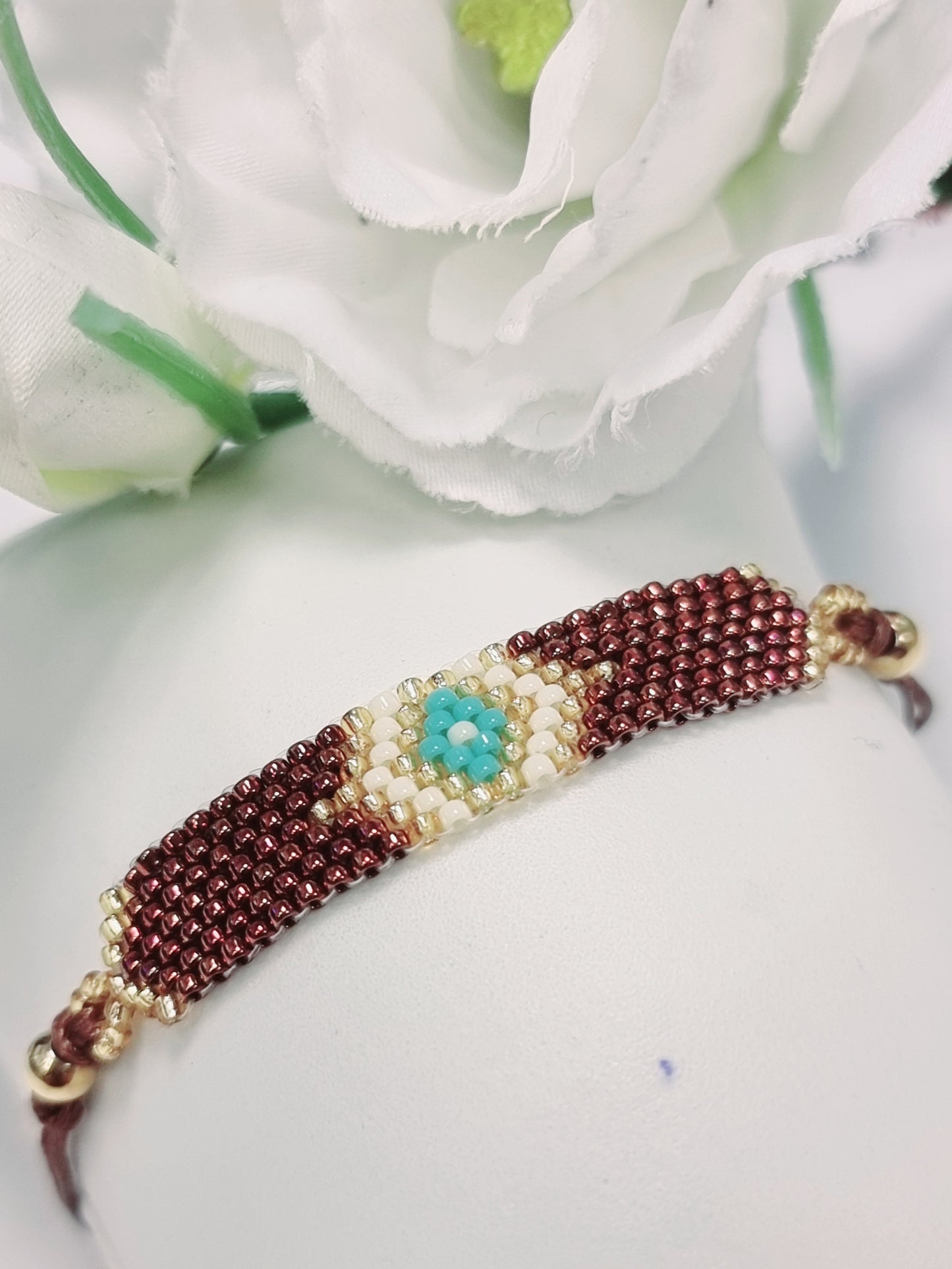 Miyuki Perlen Armband Braun "BOHO"