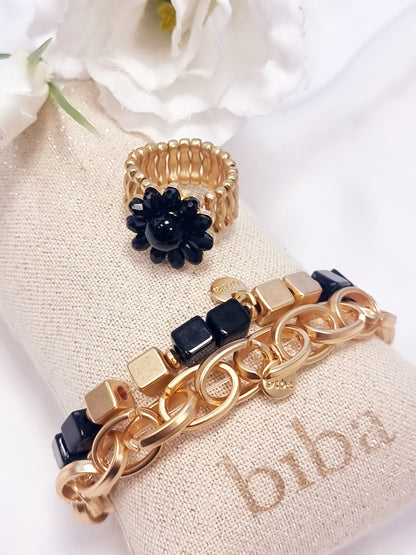 Armband Biba - Gliederkette Gold Matt und in Silber Matt