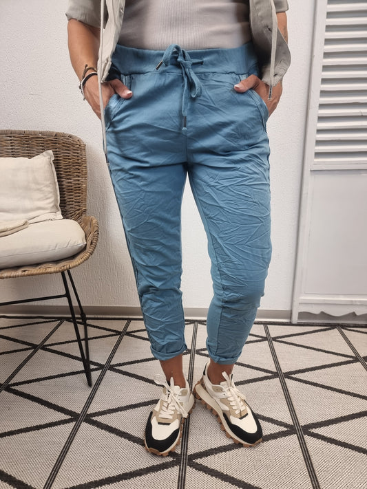 Jogpants be inn mit Streifenband Satin in verschiedenen Farben