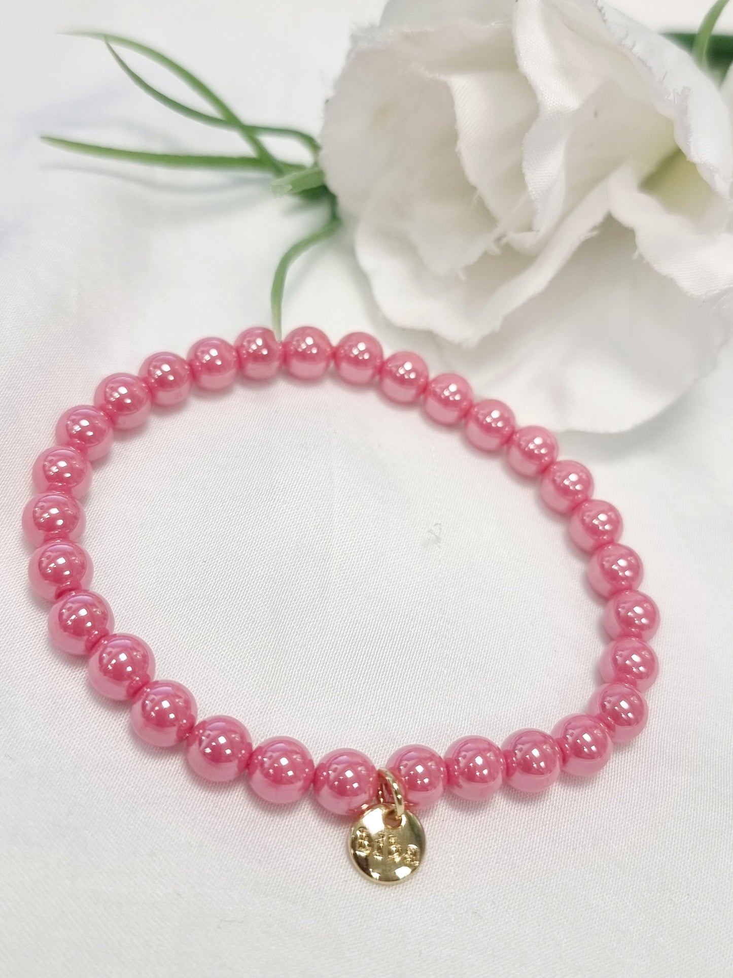 Biba Armband Rosa Perle Damen Armband Glücksbringer