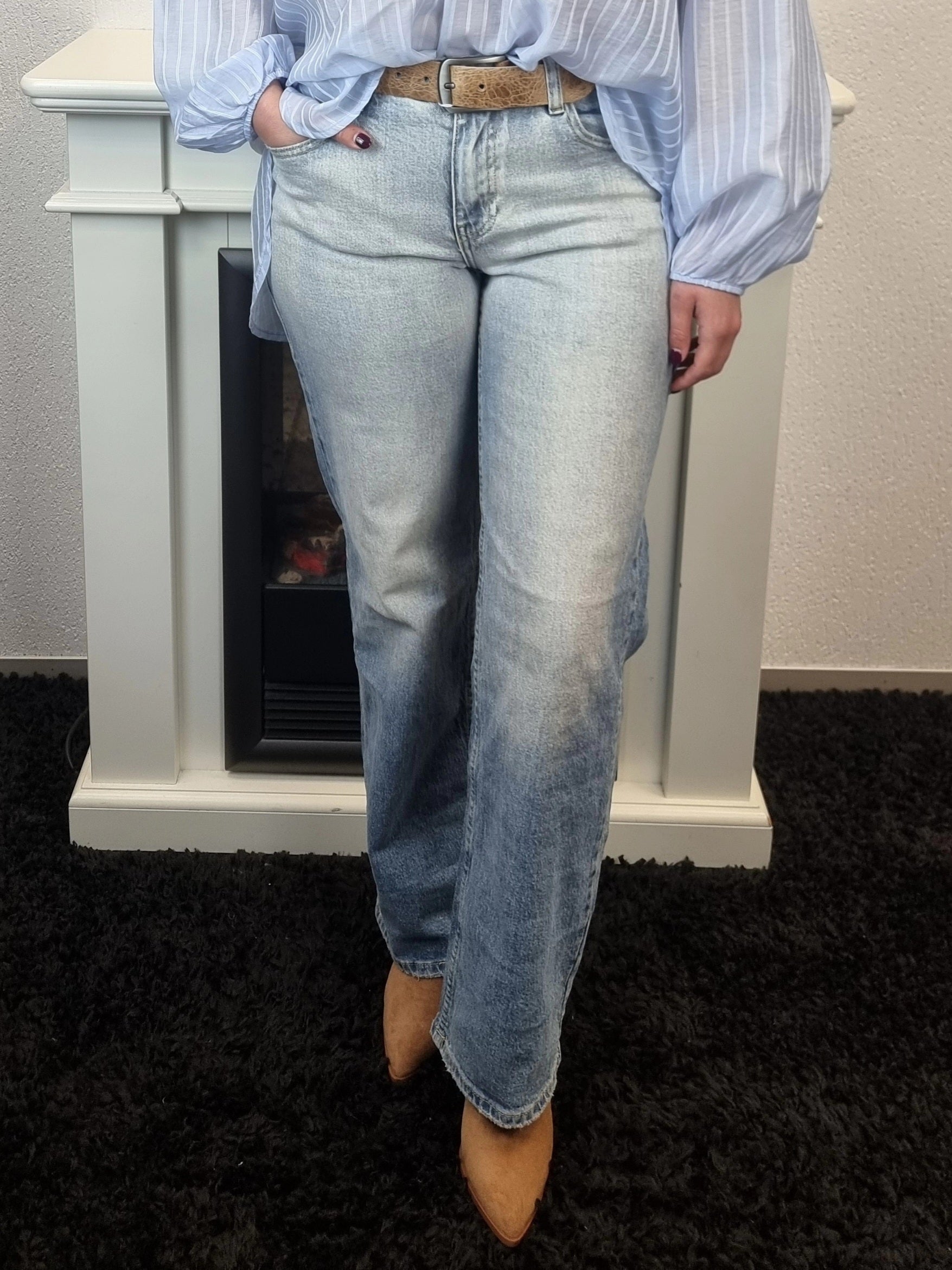 Jeans Wide Leg Washed Out Sexy Woman SW1415