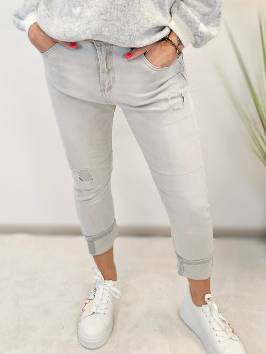 Sexy S. Woman Baggy Boyfriend Jeans Used Look & Rissen SW1220