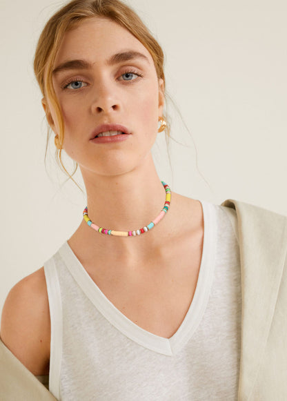 Bunte Halskette "Boho, Hippie"