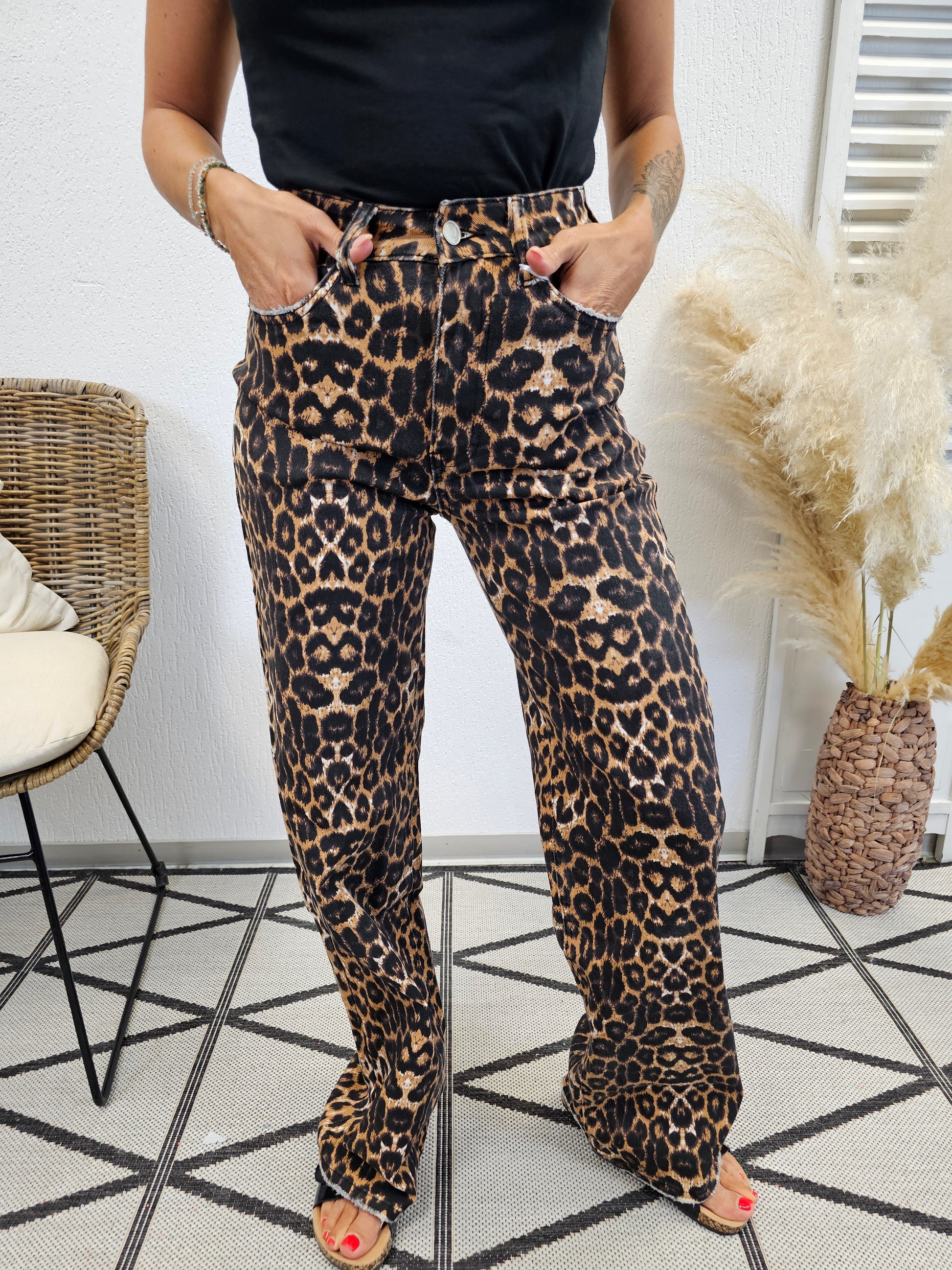 Leo Jeans mit weitem Bein