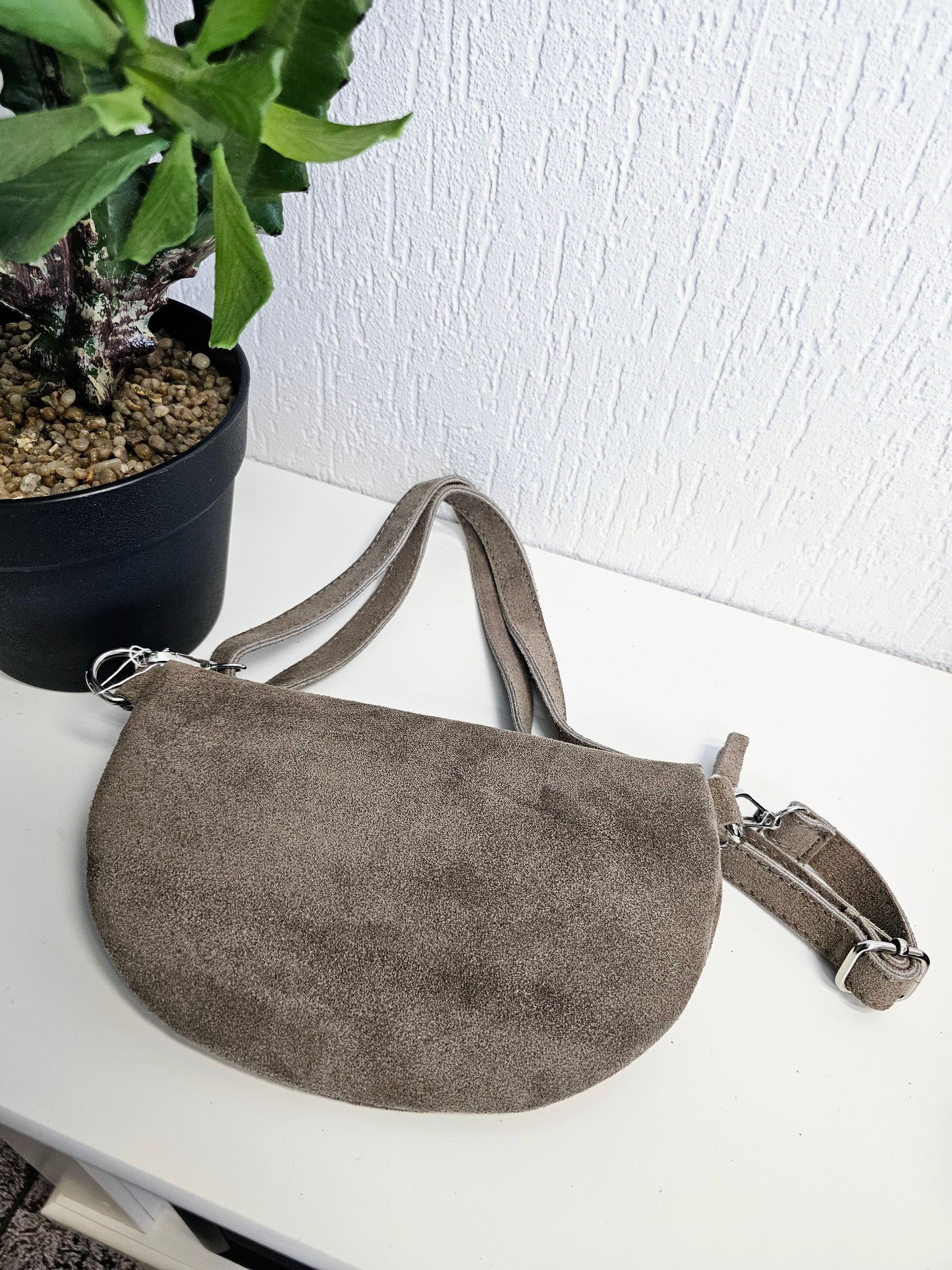 Wildleder Bauchtasche, Umhängetasche in verschiedenen Farben Größe 1