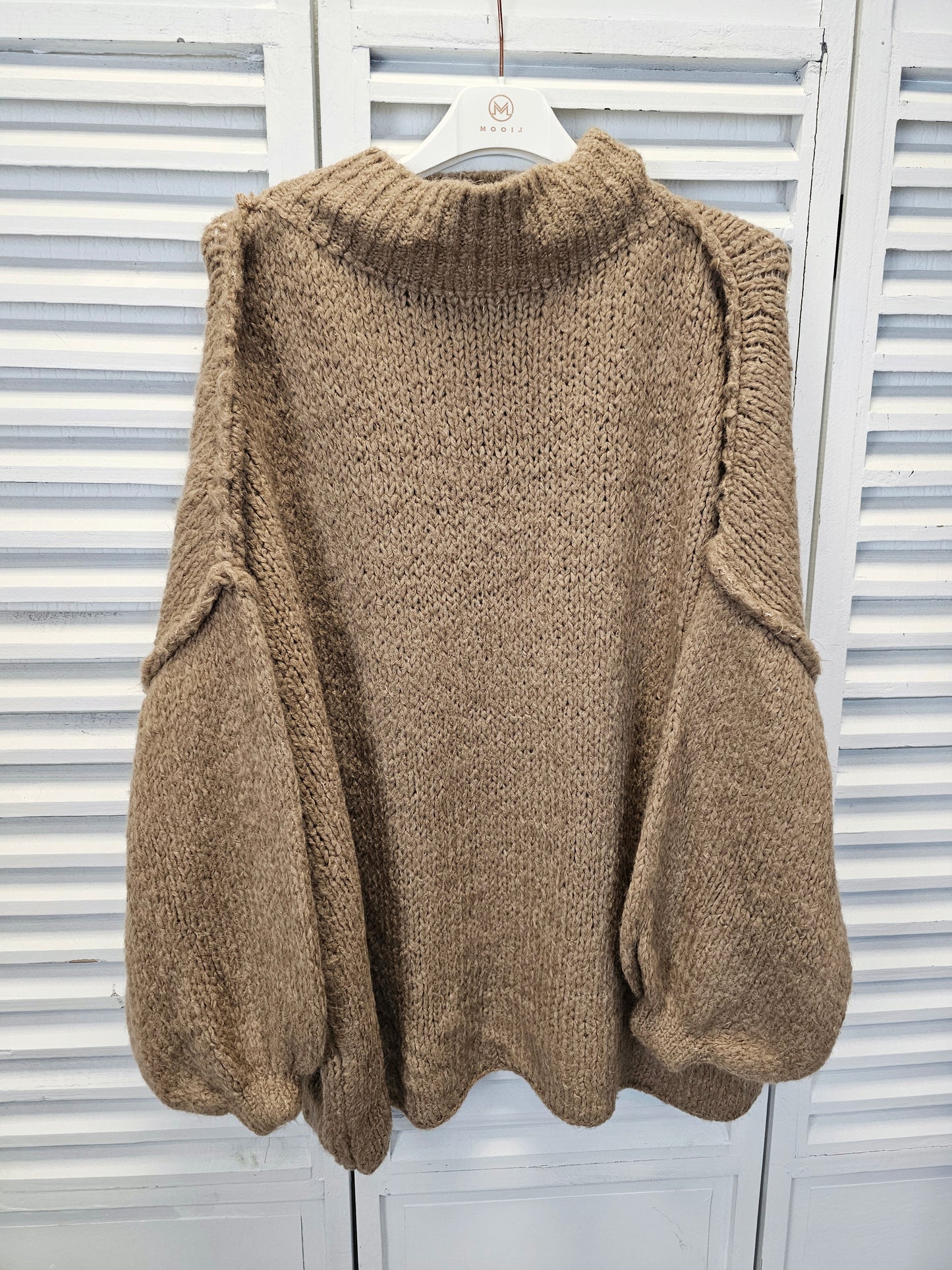 Strickpullover Oversize mit Stehkragen in verschiedenen Farben