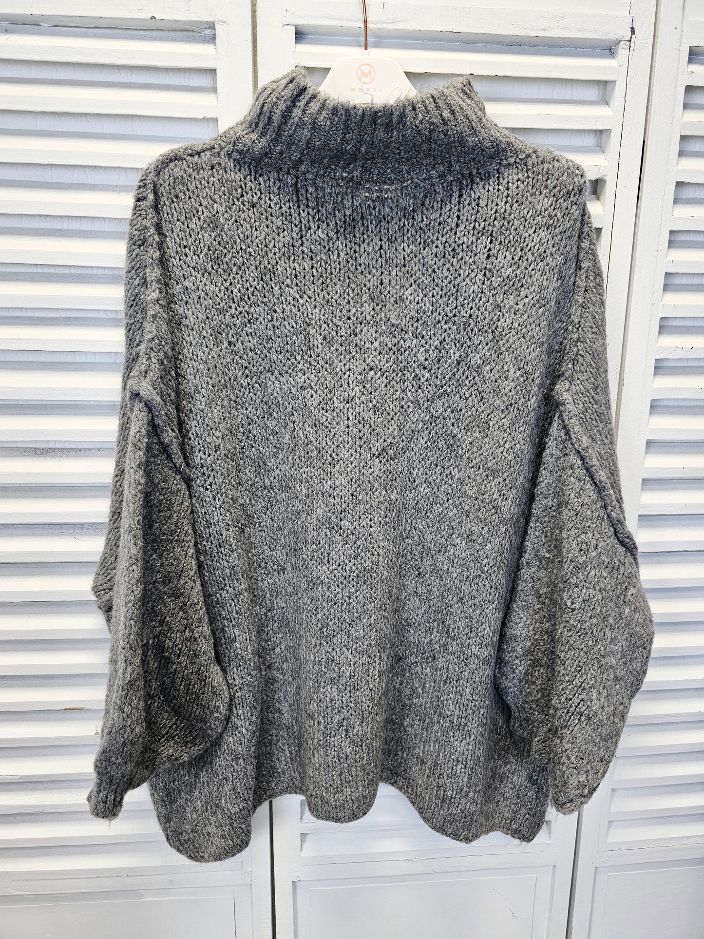 Strickpullover Oversize mit Stehkragen in verschiedenen Farben