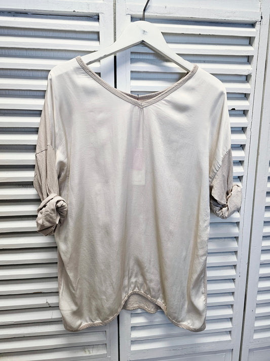 Satin-Blusenshirt in verschiedenen Farben