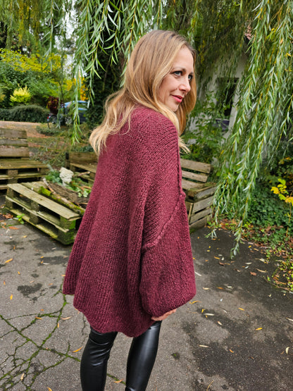 Strickpullover Oversize mit Stehkragen in verschiedenen Farben