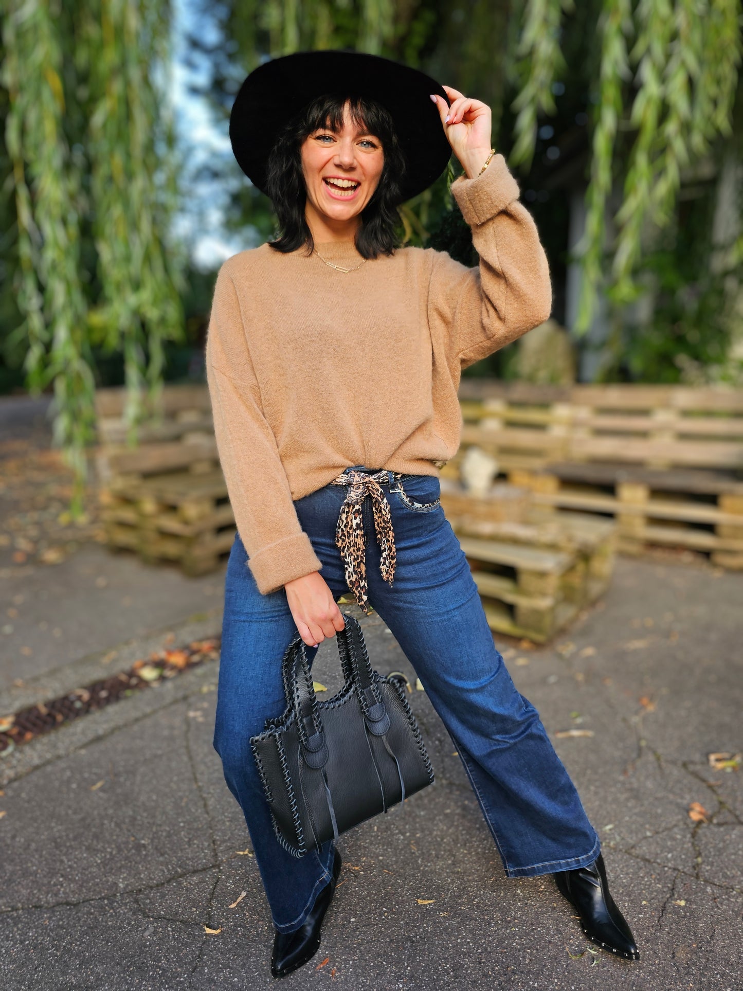 Kuscheliger Pullover Alpakawolle in verschiedenen Farben WASABI