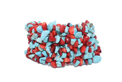 Edelsteinarmband aus farbveredelter Koralle  Megasale