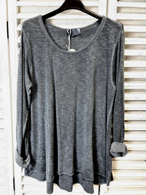 Shirt A-Linie Langarmshirt von Esvivid uni in vielen Farben