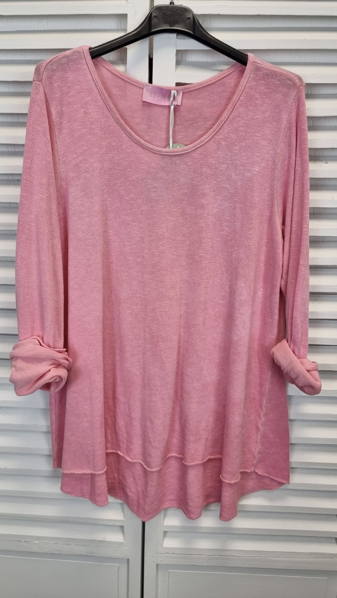Shirt A-Linie Langarmshirt von Esvivid uni in vielen Farben