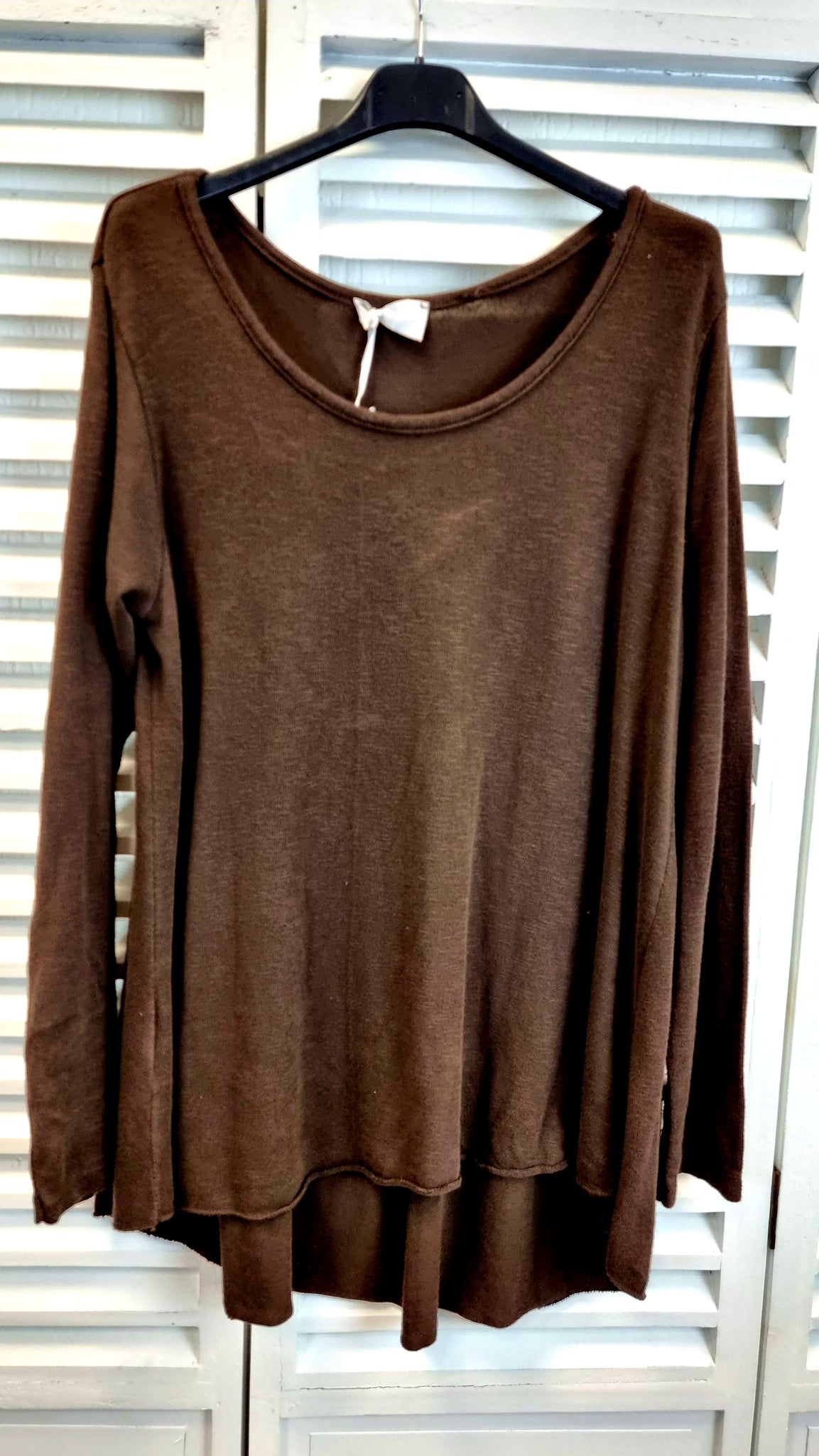 Shirt A-Linie Langarmshirt von Esvivid uni in vielen Farben