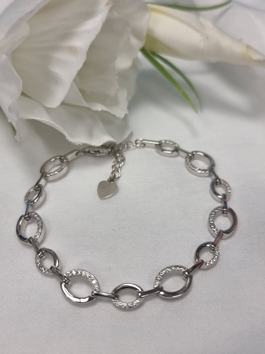 Silberarmband Sterling Silber mit funkelnden Zirkonia