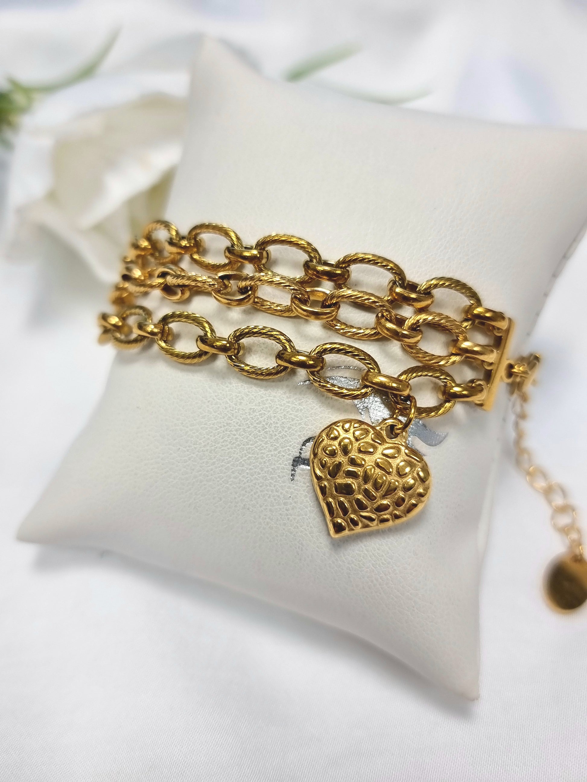 Armband Edelstahl mit herz VINCIA